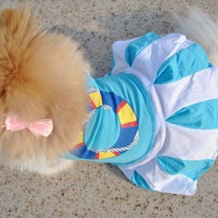 Skirt Stripe Candy Color Pet  Dress Clothes